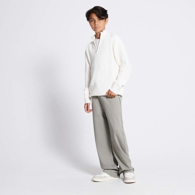 Half-zip sweater "Ruben zip" Off white